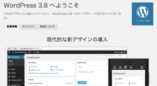 Wordpress 3.8 にしたよ。